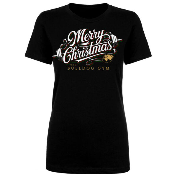 MERRY CHRISTMAS FROM BULLDOG GYM - WOMEN'S FITTED T-SHIRT - $Q5WEYZ$ Thumbnail