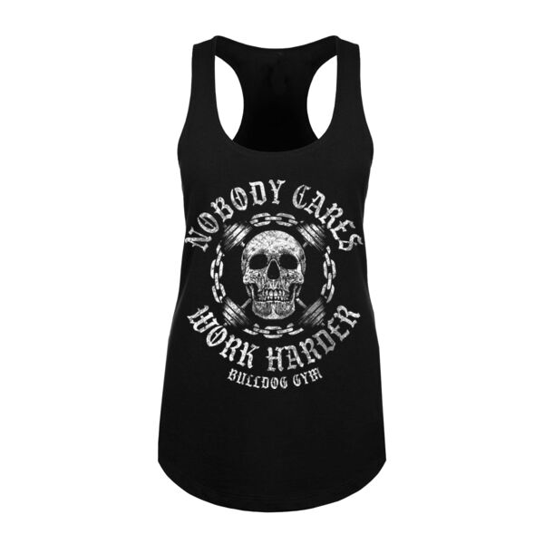 NOBODY CARES WORK HARDER - WOMEN'S FITTED TANK TOP - $XNEG3V$ Thumbnail