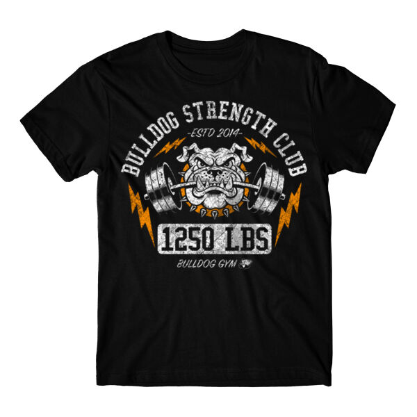 1250 LBS - BULLDOG STRENGTH CLUB - T-SHIRT - $AZXG2C$ Thumbnail